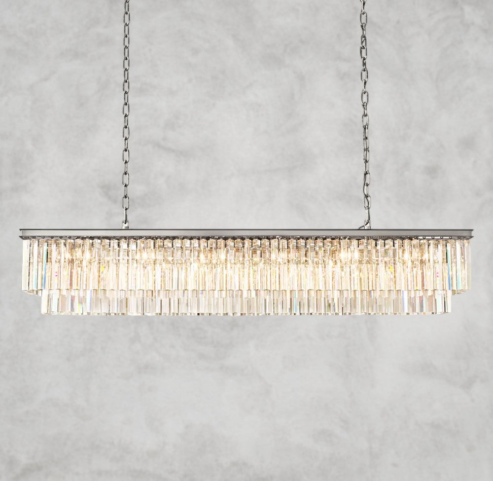 1920S Odeon Rectangular Chandelier 40", 49", 59"